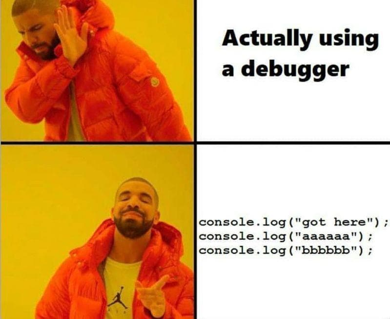 drake meme debugger